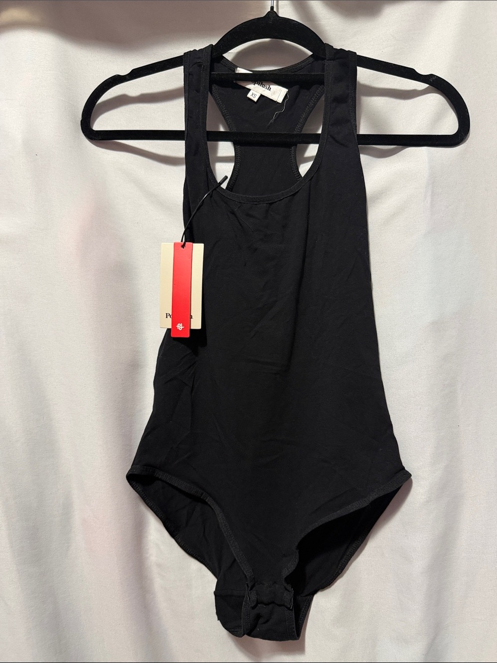 Black Racerback Bodysuit Tank - Stretch One-Piece